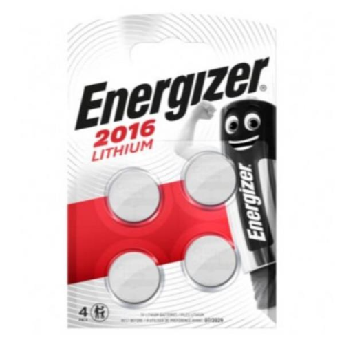 ENERGIZER CR 2016 BATTERIE A BOTTONE AL LITIO 3V CONF 4 Pz.
